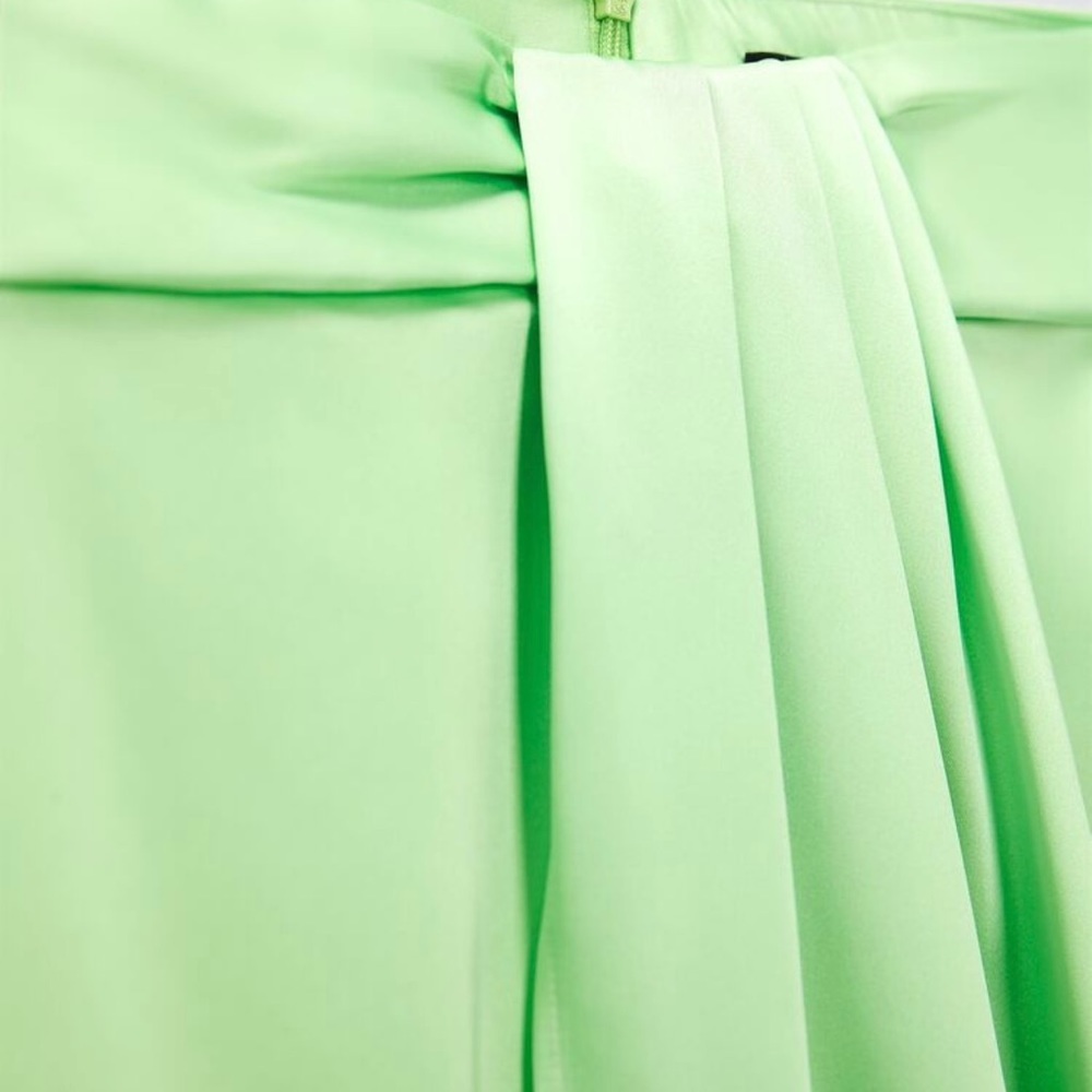 ZARA SATIN EFFECT MIDI SKIRT M - Picture 7 of 11